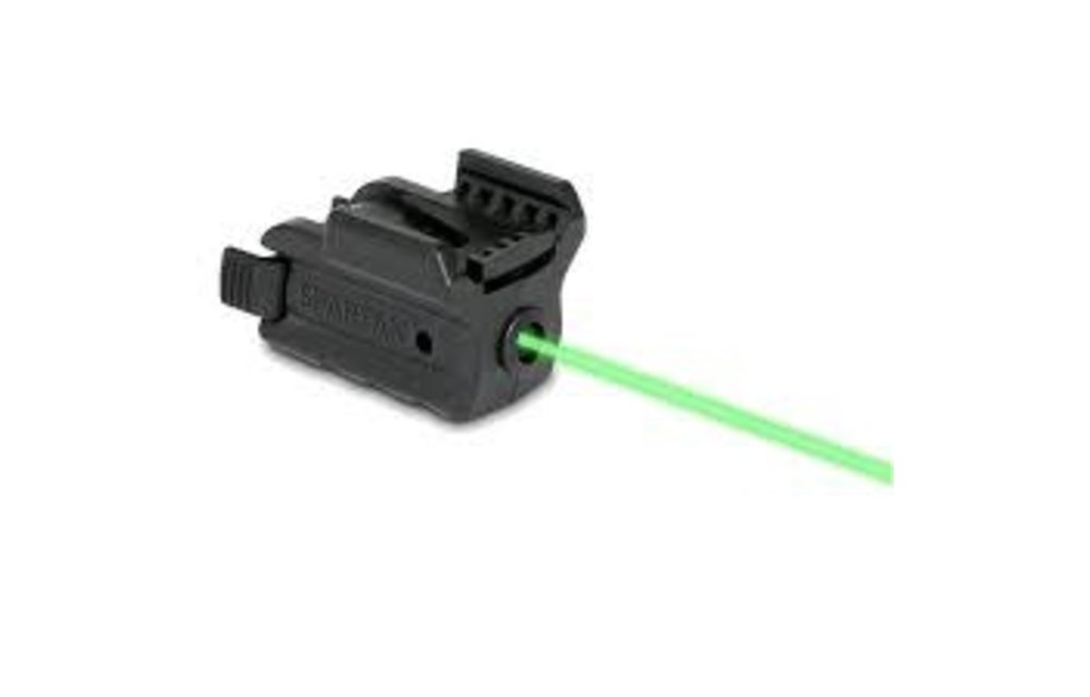LaserMax Spartan Fully Adjustable Rail Mounted 5mW Green Laser Sight, for Compact or Full size Handguns w/ Rails, SPS-G SPSG