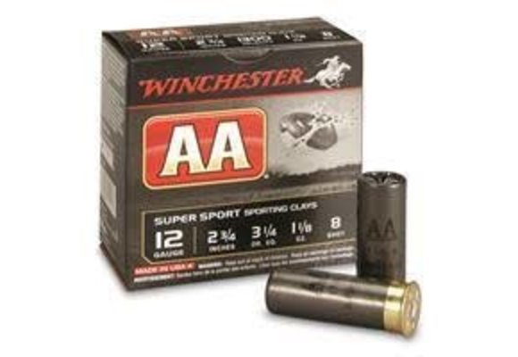 Winchester AA Super Sport 12 ga 2 3/4" 1-1/8 oz #8 1300 fps ...