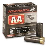 Winchester AA Super Sport 12 ga 2 3/4" 1-1/8 oz #8 1300 fps ...