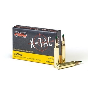 PMC X-Tac 5.56mm NATO 62gr LAP Green Tip Ammunition 20Rd Box