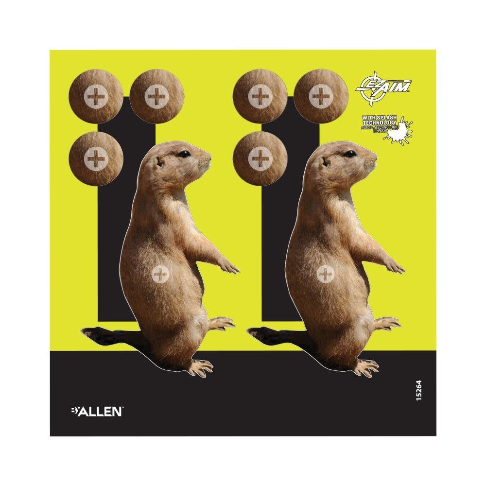 Allen 15264 EZ Aim Splash Non-Adhesive Paper 8" x 8" Prairie Dog 6 Per Pack