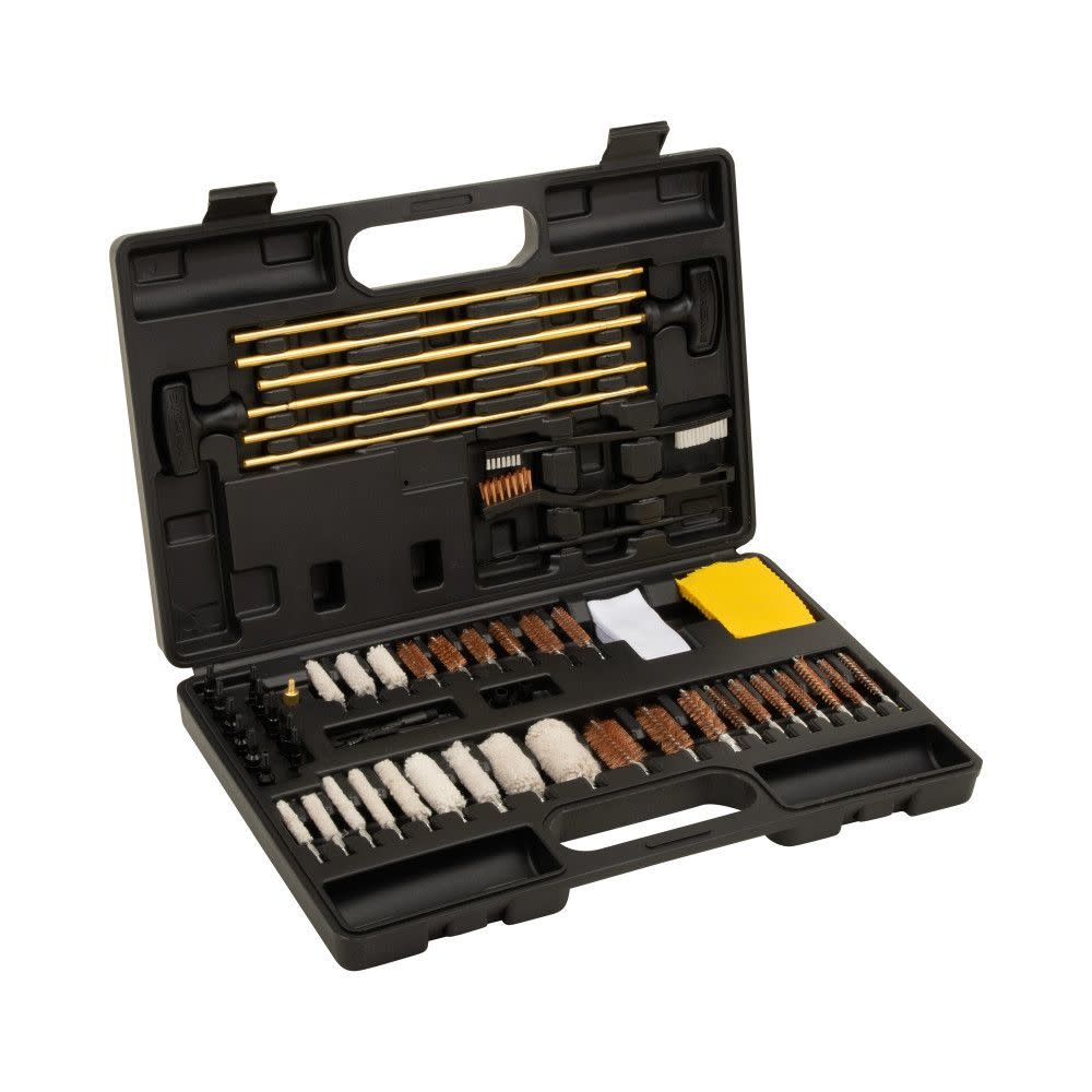 Krome Stronghold Universal Gun Cleaning Kit, Rifles, Shotguns, & Handguns, 60-Pieces, Black