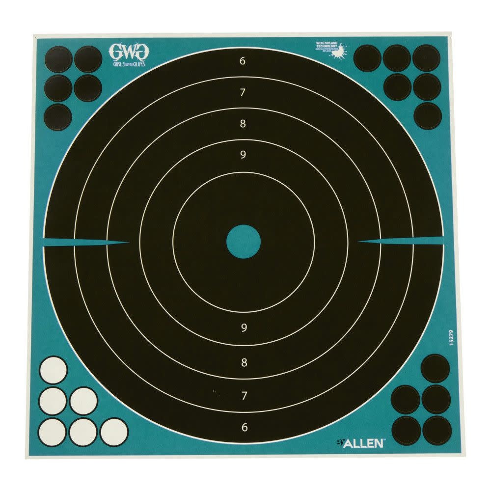 Girls With Guns Splash Adhesive Bullseye Target