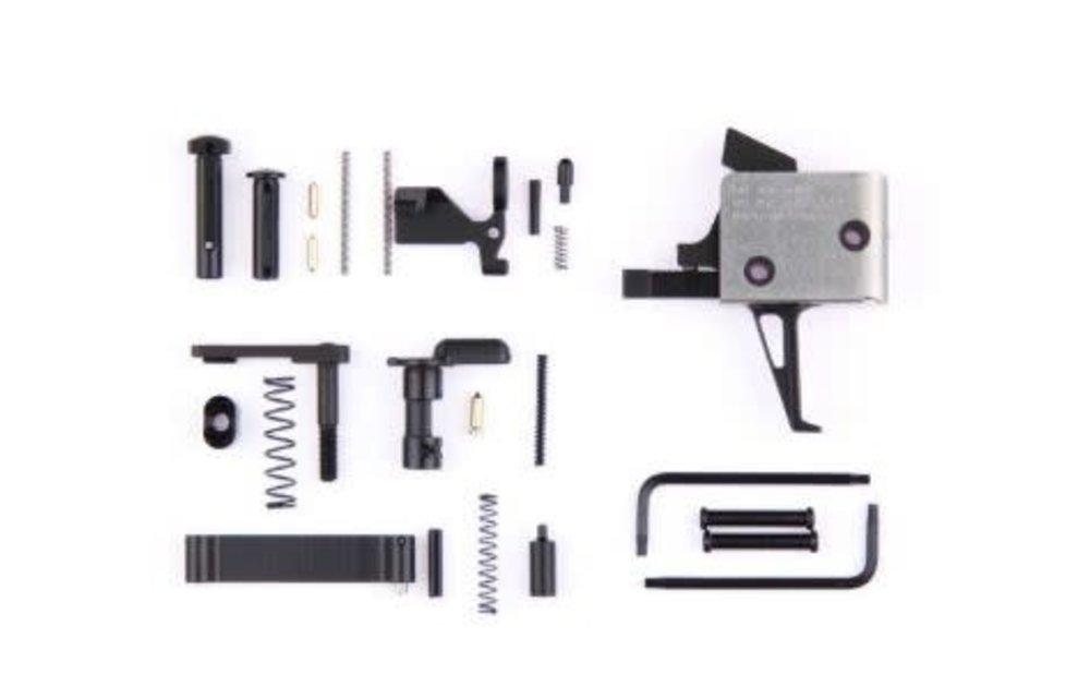 CMC AR15/AR10 Lower Receiver Kit - with Single Stage Trigger, Flat, 3 - 3½ lb