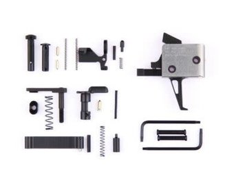CMC AR15/AR10 Lower Receiver Kit - with Single Stage Trigger, Flat, 3 - 3½ lb