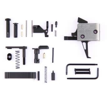 CMC AR15/AR10 Lower Receiver Kit - with Single Stage Trigger, Flat, 3 - 3½ lb