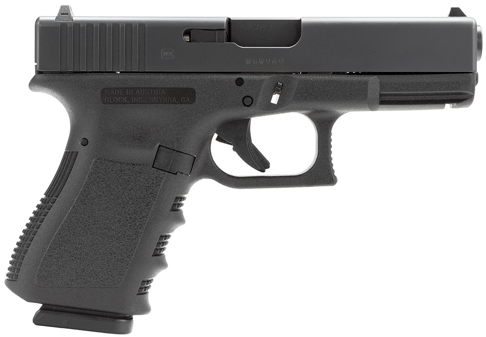 Glock PI1950203 G19 Gen 3 Compact 9mm Luger 4.10" 15+1 Black Steel Slide Black Polymer Grip