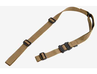 Magpul MAG513-COY MS1 Sling 1.25" W x 48"- 60" L Adjustable Two-Point Coyote Nylon Webbing for Rifle