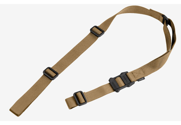 Magpul MAG513-COY MS1 Sling 1.25" W x 48"- 60" L Adjustable Two-Point Coyote Nylon Webbing for Rifle