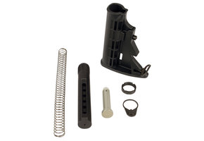 LBE Unlimited MILSTKKT Complete Mil-Spec Stock Kit 6 Position Black Synthetic for AR-15, M4