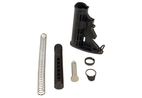 LBE Unlimited MILSTKKT Complete Mil-Spec Stock Kit 6 Position Black Synthetic for AR-15, M4