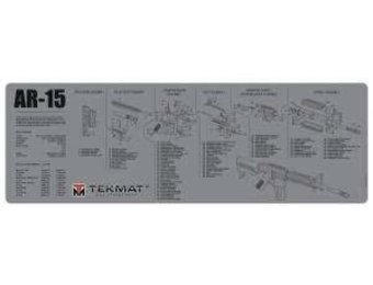 TekMat TEKMAT ARMORERS BENCH MAT 12"X36" AR-15 CUT AWAY BLACK 36-AR15-CA