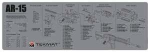 TekMat TEKMAT ARMORERS BENCH MAT 12"X36" AR-15 CUT AWAY BLACK 36-AR15-CA