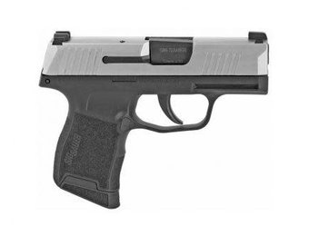 SIG Sauer P365 9mm Luger Semi Auto Pistol 3.1" Barrel 10 Rounds Night Sites Polymer Grip Frame Stainless/Black Finish