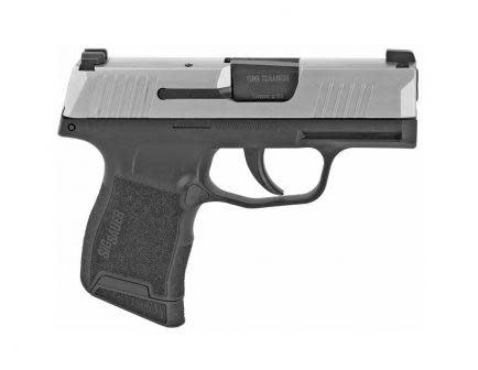 SIG Sauer P365 9mm Luger Semi Auto Pistol 3.1" Barrel 10 Rounds Night Sites Polymer Grip Frame Stainless/Black Finish