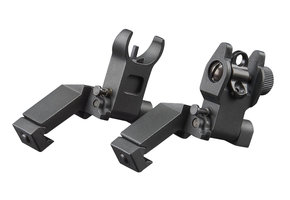 Aim Sports MT45FS AR Low Profile Flip Up Front Sight AR-15, M4 Black Low Profile Aluminum Black Anodized Black Anodized 45 Degree Angled