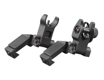 Aim Sports MT45FS AR Low Profile Flip Up Front Sight AR-15, M4 Black Low Profile Aluminum Black Anodized Black Anodized 45 Degree Angled