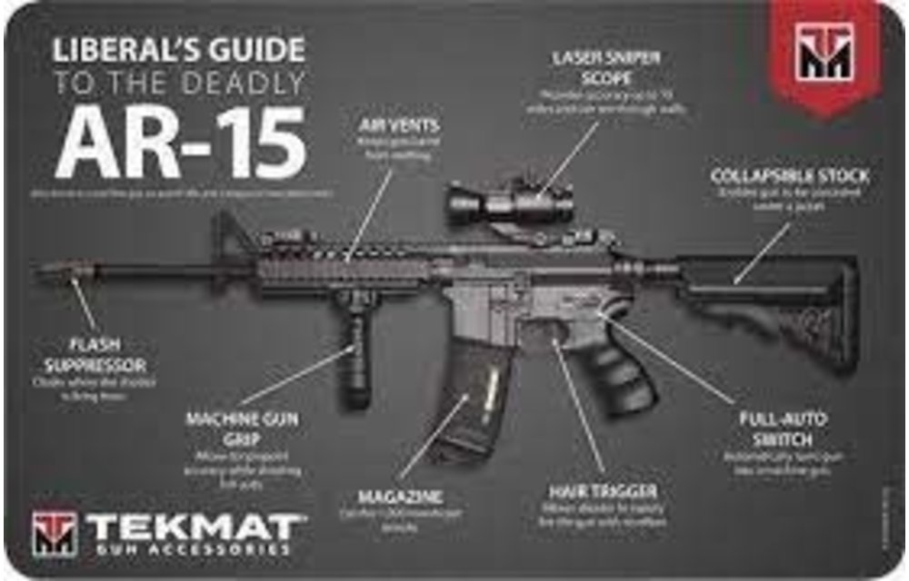 TekMat TEKMAT ARMORERS BENCH MAT 11"X17" AR-15 LIBERAL'S GUIDE R17AR15MEDIA