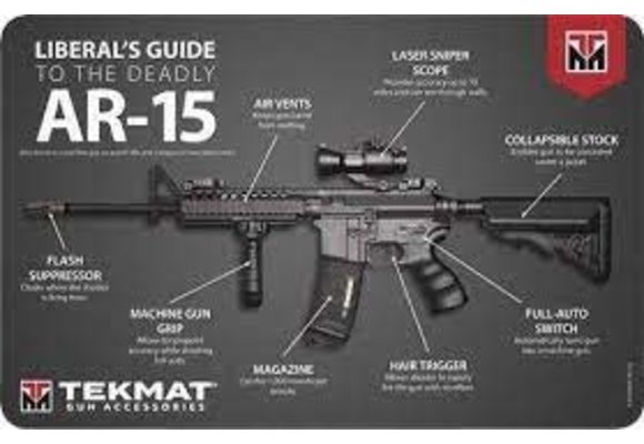 TekMat TEKMAT ARMORERS BENCH MAT 11"X17" AR-15 LIBERAL'S GUIDE R17AR15MEDIA