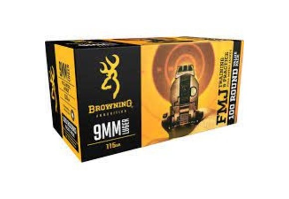 Browning 9mm Luger 115 Gr FMJ - 100 Round Value Pack ...