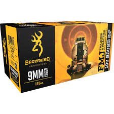 Browning 9mm Luger 115 Gr FMJ - 100 Round Value Pack ...