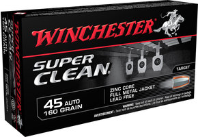 Winchester Ammo W45LF Super Clean 45 ACP 165 gr Lead Free Full Metal Jacket 50 Bx/10 Cs