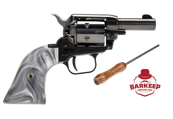 Heritage Mfg BK22B2GPRL Barkeep 22 LR 6rd 2" Black Oxide Steel Gray Pearl Grip