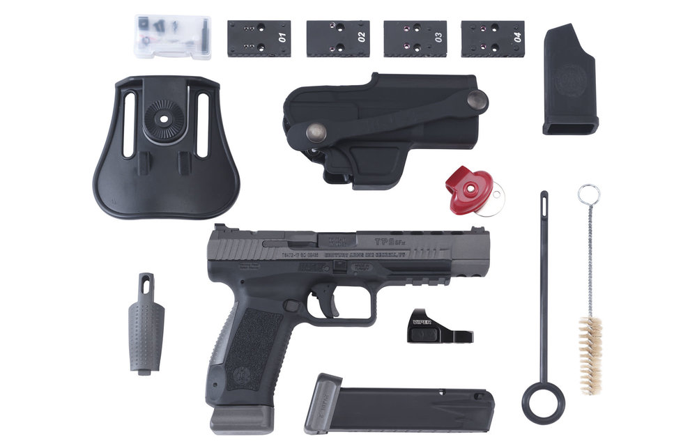 Canik HG3774GVN TP9SFx 9mm Luger 5.20" 20+1 Black Tungsten Gray Cerakote Steel Slide Black Interchangeable Backstrap Grip Vortex Viper Red Dot