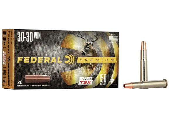Federal P3030G Premium 30-30 Win 150 gr Barnes TSX Lead Free 20 Bx/ 10 Cs