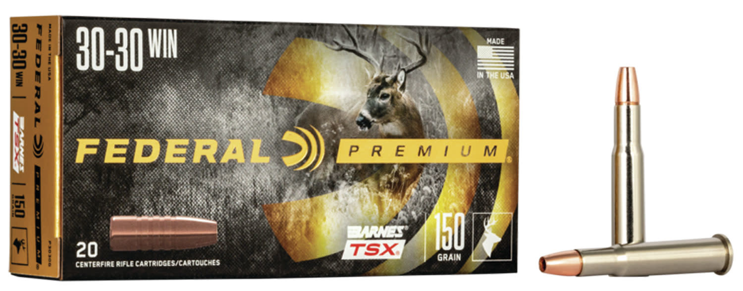 Federal P3030G Premium 30-30 Win 150 gr Barnes TSX Lead Free 20 Bx/ 10 Cs