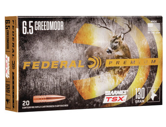 Federal P65CRDBTSX1 Premium 6.5 Creedmoor 130 gr Barnes Triple-Shock X 20 Bx/ 10 Cs