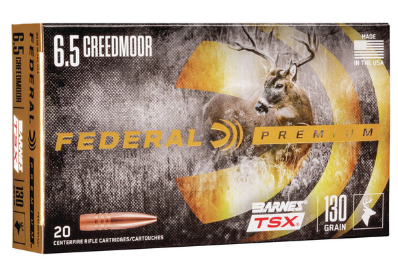 Federal P65CRDBTSX1 Premium 6.5 Creedmoor 130 gr Barnes Triple-Shock X 20 Bx/ 10 Cs