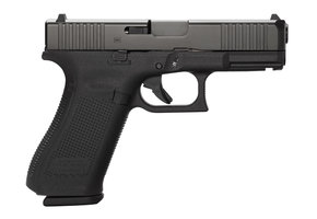 Glock PA455S201 G45 Compact Crossover 9mm Luger 4.02" 10+1 Black nDLC Steel w/Front Serrations Slide Black Rough Texture Interchangeable Backstraps Grip Fixed Sights