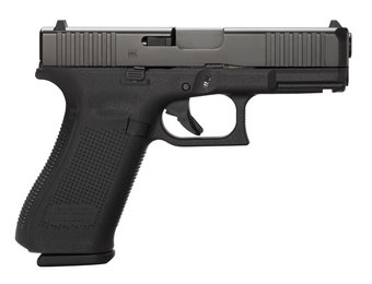 Glock PA455S201 G45 Compact Crossover 9mm Luger 4.02" 10+1 Black nDLC Steel w/Front Serrations Slide Black Rough Texture Interchangeable Backstraps Grip Fixed Sights