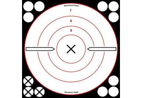 Birchwood Casey Shoot N C White and Black 8" Bull's Eye X Targets 6 Pack