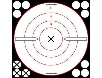 Birchwood Casey Shoot N C White and Black 8" Bull's Eye X Targets 6 Pack