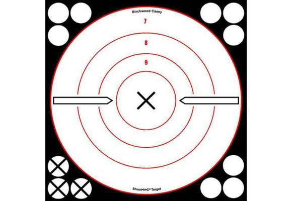Birchwood Casey Shoot N C White and Black 8" Bull's Eye X Targets 6 Pack