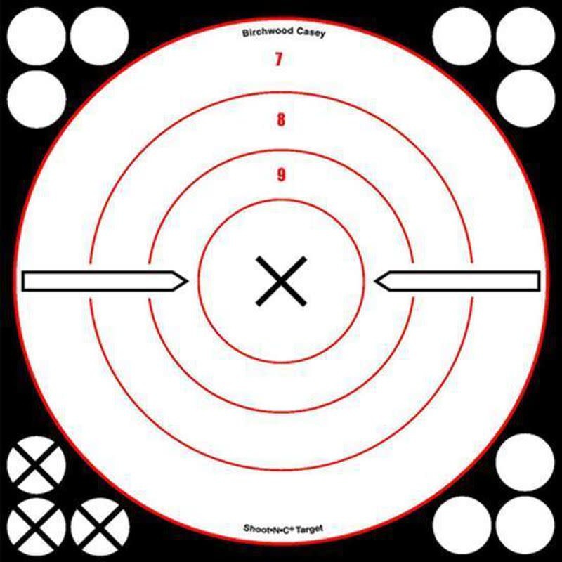 Birchwood Casey Shoot N C White and Black 8" Bull's Eye X Targets 6 Pack