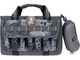 G*Outdoors GPS-1409PCPM Quad Pistol Range Bag with Mag Storage 4 Handguns Tan