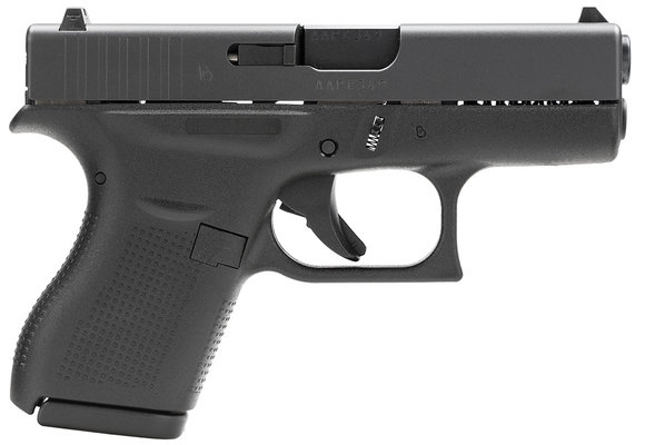 Glock G42 Gen3 Compact 380 ACP 3.25" 6+1 Black Steel Slide Black Polymer Grip Fixed Sights