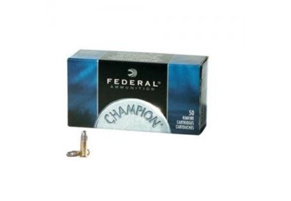 Federal Champion, .22LR, LRN, 40 Grain, 50 Rounds