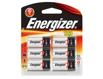 Energizer EL123BP-6 Ener 3v Lith Battery 6 Pack