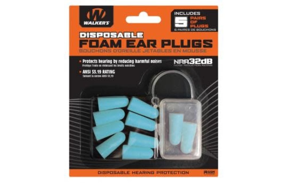 GSM Outdoors GWP-FP5PK-TL FOAM EAR PLUG 5PK TEAL GWPFP5PKTL