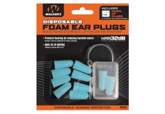 GSM Outdoors GWP-FP5PK-TL FOAM EAR PLUG 5PK TEAL GWPFP5PKTL