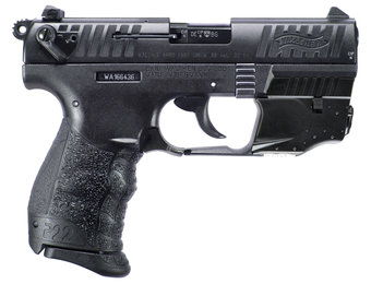 Walther Arms 5120729 P22 Q 22 LR 3.42" 10+1 Black Black Steel Slide Black Interchangeable Backstrap Grip with Laser