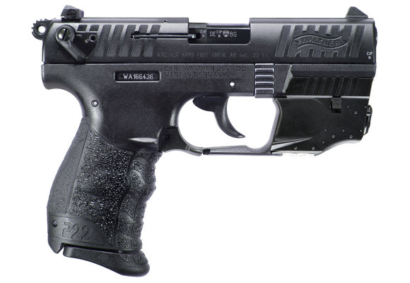 Walther Arms 5120729 P22 Q 22 LR 3.42" 10+1 Black Black Steel Slide Black Interchangeable Backstrap Grip with Laser