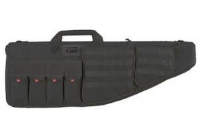 42" TACTICAL AR CASE W/ EXTERNAL HANDGUN CASE - BLACK