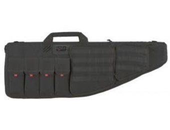 42" TACTICAL AR CASE W/ EXTERNAL HANDGUN CASE - BLACK