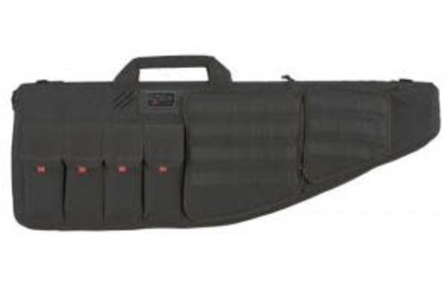42" TACTICAL AR CASE W/ EXTERNAL HANDGUN CASE - BLACK