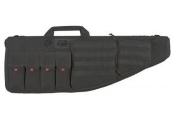 42" TACTICAL AR CASE W/ EXTERNAL HANDGUN CASE - BLACK